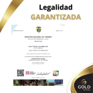 Gold Travel Viajes Certificado Registro nacional de turismo Gold Travel