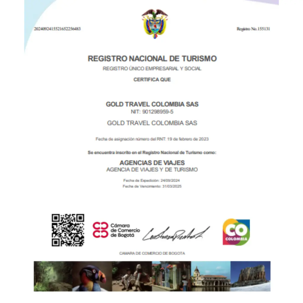 Registro Nacional de Turismo Gold Travel